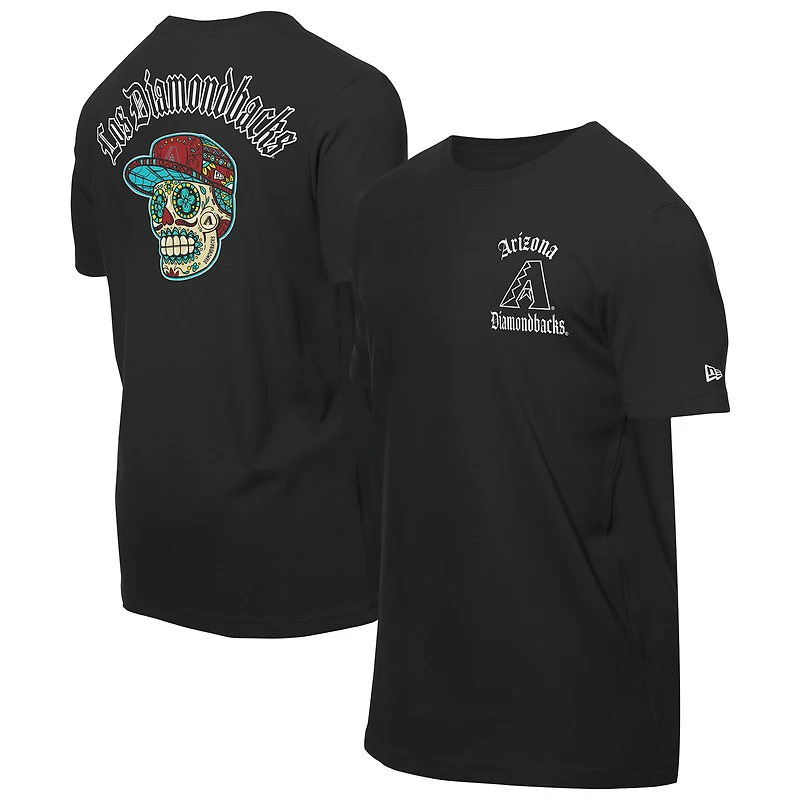 Men's New Era Black Arizona Diamondbacks Sugar Skulls T-Shirt