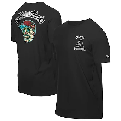 Men's New Era Black Arizona Diamondbacks Sugar Skulls T-Shirt