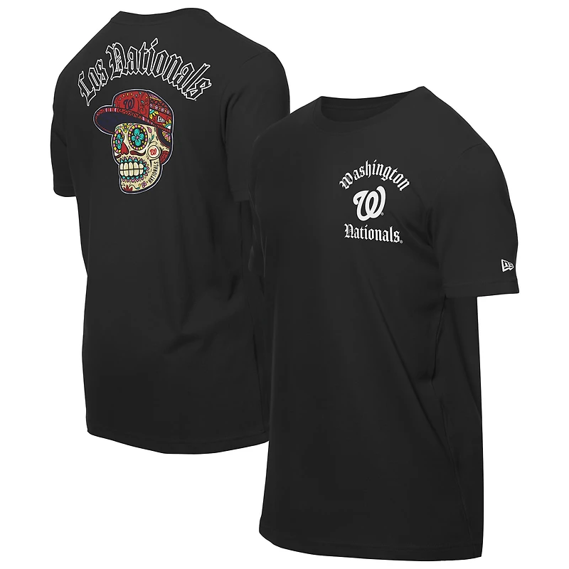 Men's New Era Black Washington Nationals Sugar Skulls T-Shirt