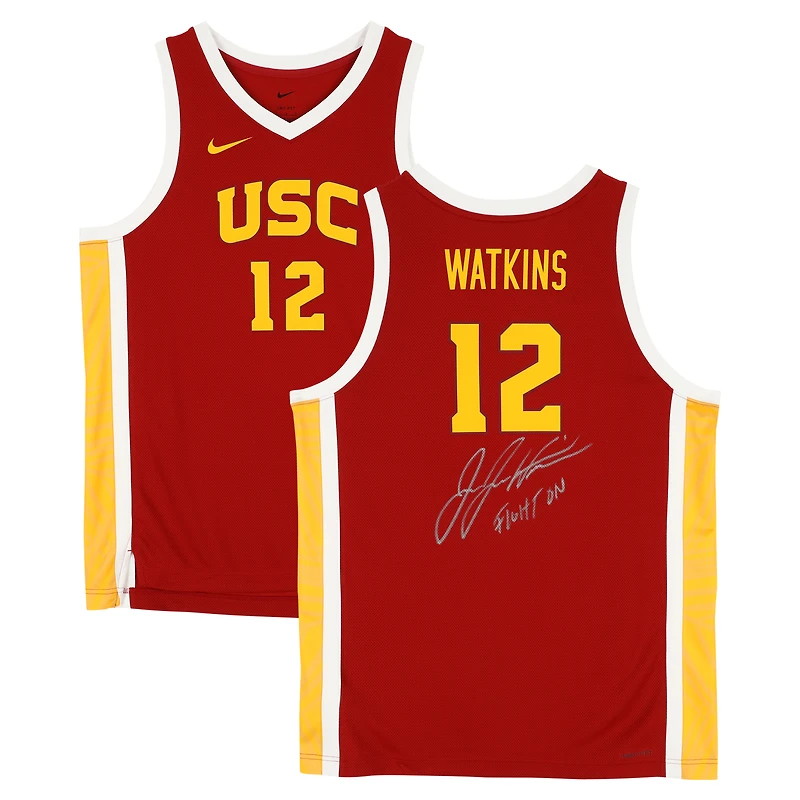 JuJu Watkins USC Trojans Autographed Nike Cardinal Replica Jersey with "Fight On!" Inscription