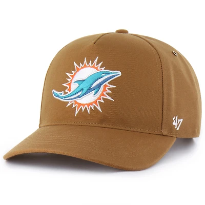 Men's Carhartt x '47  Brown Miami Dolphins Hitch Adjustable Hat
