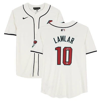 Jordan Lawlar Arizona Diamondbacks Autographed White Nike Limited Jersey