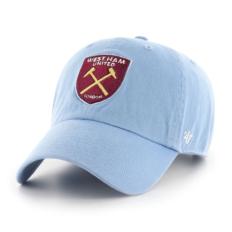 Men's '47 Light Blue West Ham United Clean Up Adjustable Hat