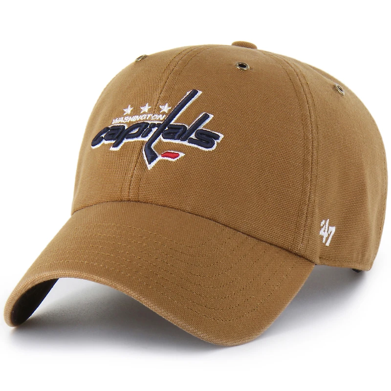 Men's Carhartt x '47 Brown Washington Capitals Clean Up Adjustable Hat
