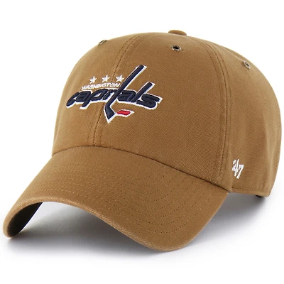Men's Carhartt x '47 Brown Washington Capitals Clean Up Adjustable Hat