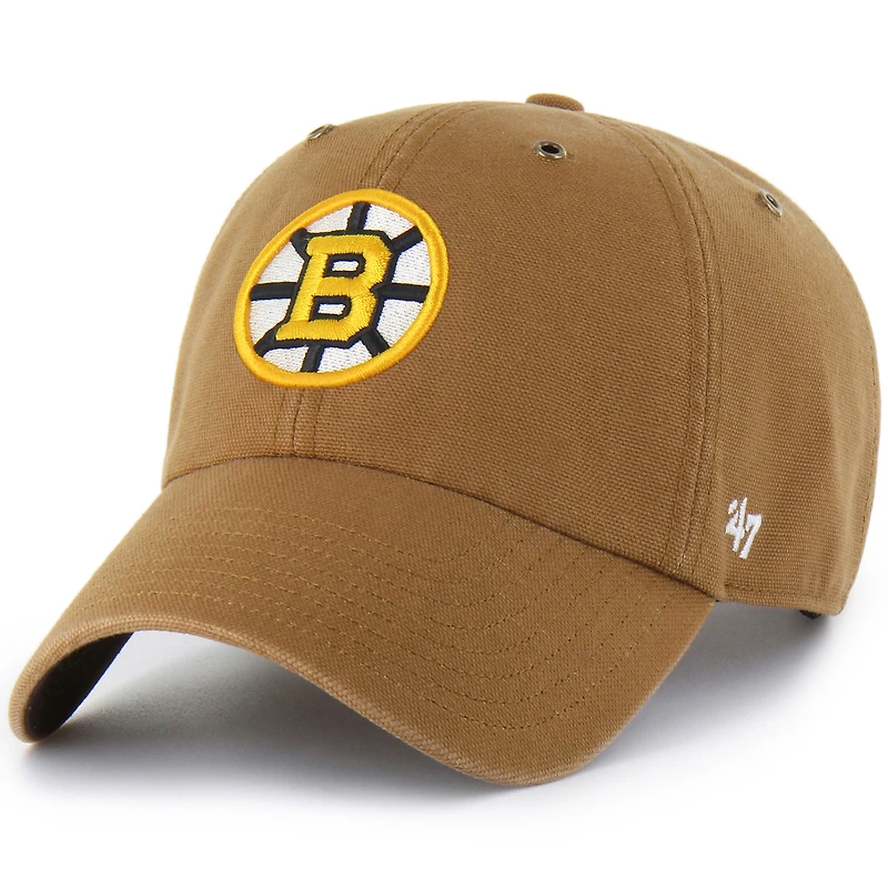 Men's Carhartt x '47 Brown Boston Bruins Clean Up Adjustable Hat