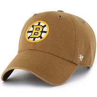 Men's Carhartt x '47 Brown Boston Bruins Clean Up Adjustable Hat