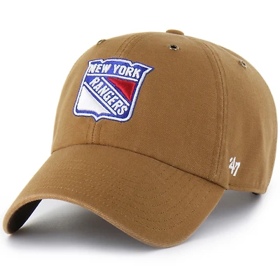 Men's Carhartt x '47 Brown New York Rangers Clean Up Adjustable Hat