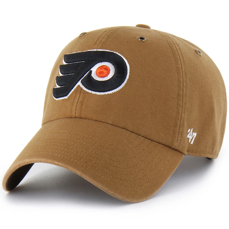 Men's Carhartt x '47 Brown Philadelphia Flyers Clean Up Adjustable Hat