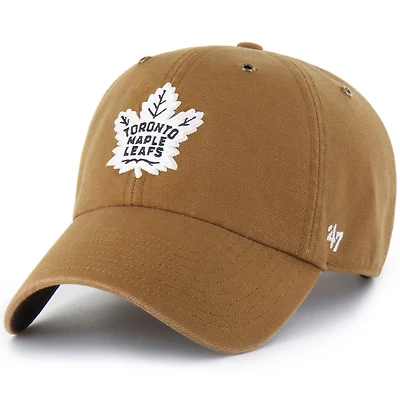Men's Carhartt x '47 Brown Toronto Maple Leafs Clean Up Adjustable Hat