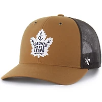 Men's Carhartt x '47 Brown Toronto Maple Leafs Trucker Adjustable Hat