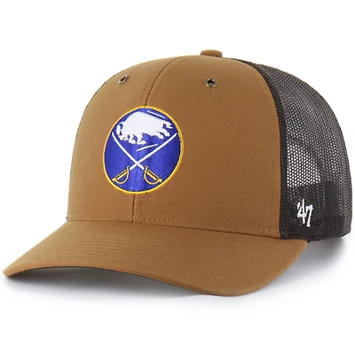Men's Carhartt x '47 Brown Buffalo Sabres Trucker Adjustable Hat