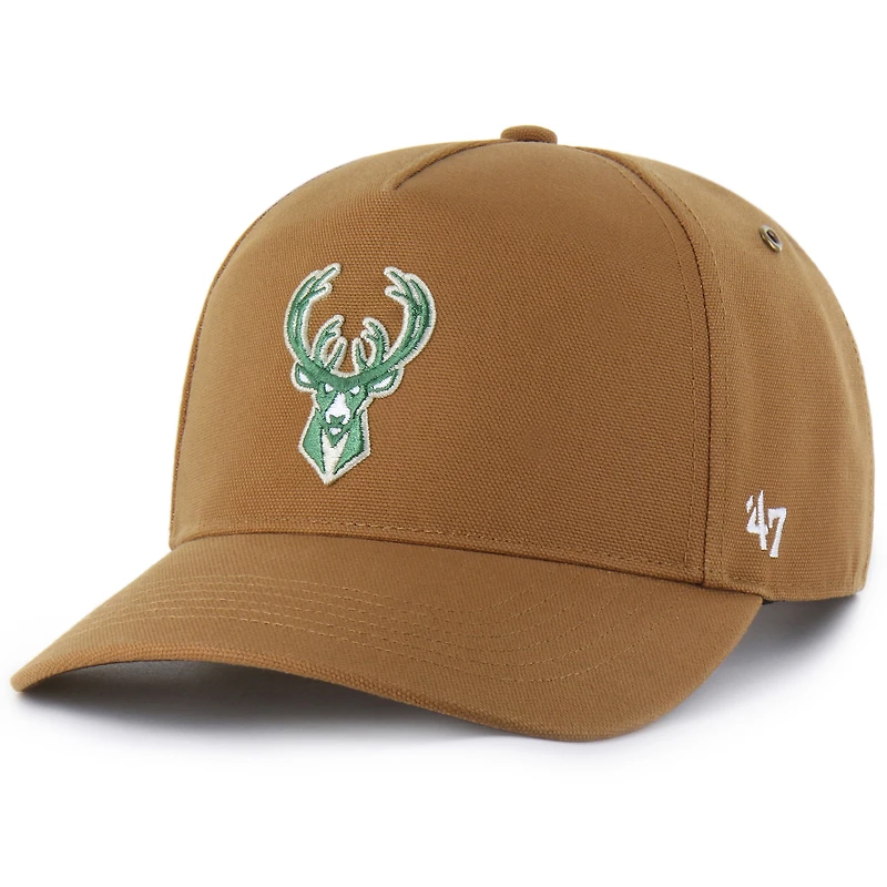 Men's Carhartt x '47 Brown Milwaukee Bucks Hitch Adjustable Hat
