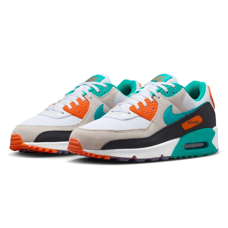 Unisex Nike White Miami Dolphins 2025 Rivalries Collection Air Max 90 Shoes