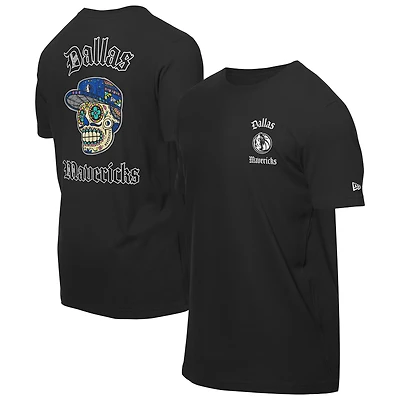 Men's New Era Black Dallas Mavericks Sugar Skulls T-Shirt