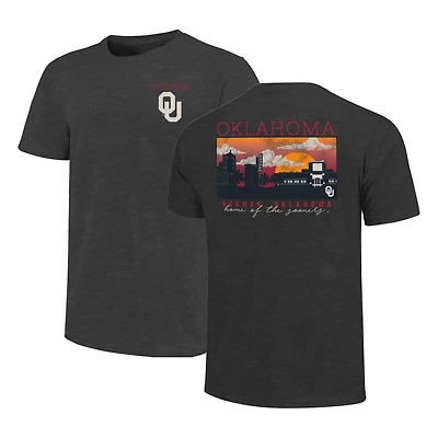 Men's Heather Charcoal Oklahoma Sooners Big & Tall Campus Scene Core T-Shirt