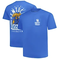 Men's Royal Kentucky Wildcats Big & Tall Mascot Overlay Essential Pocket T-Shirt