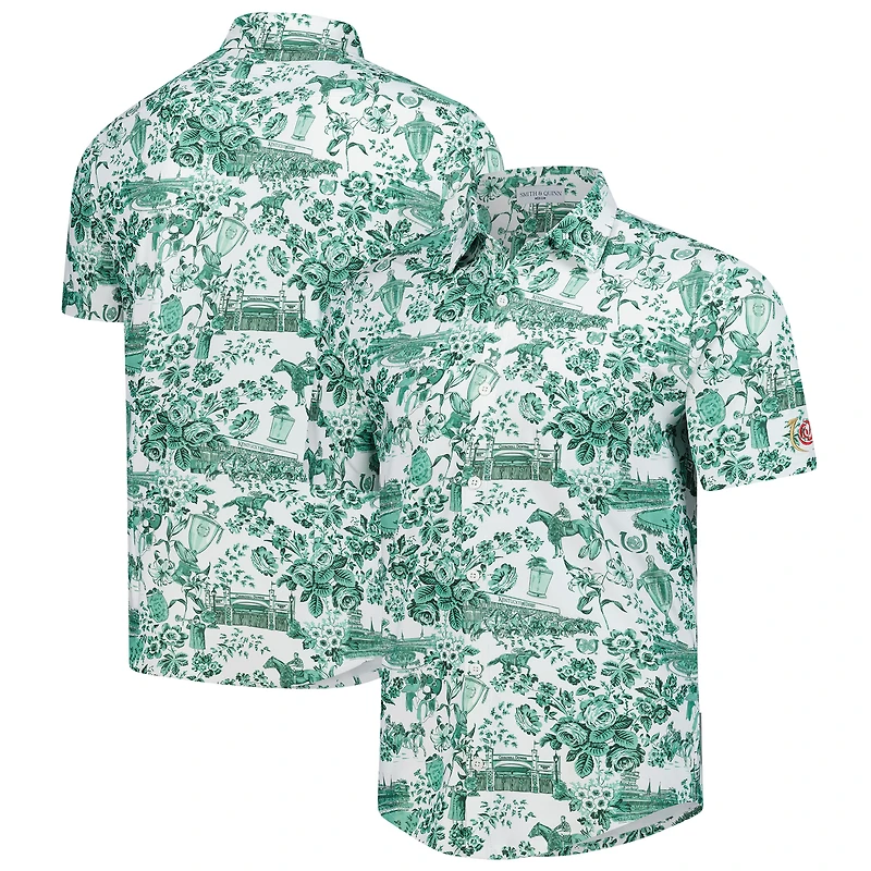 Men's Smith & Quinn  White Kentucky Derby Boatyard Button-Down Shirt