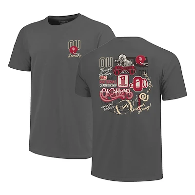 Men's Charcoal Oklahoma Sooners Big & Tall Vintage Through The Years Core T-Shirt