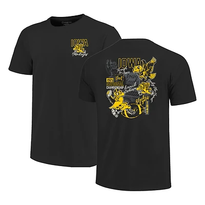 Men's Black Iowa Hawkeyes Big & Tall Vintage Through The Years Core T-Shirt