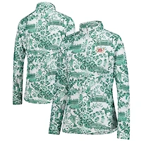 Women's Smith & Quinn  White/Green Kentucky Derby Ava Quarter-Zip Pullover