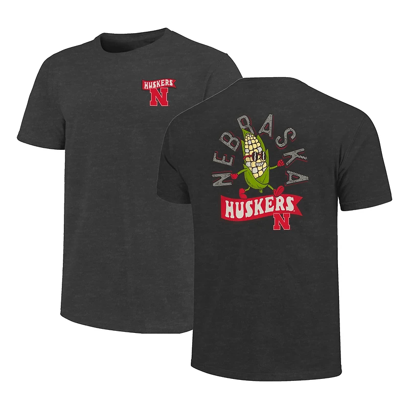 Men's Charcoal Nebraska Huskers Big & Tall Retro Character Hyper Local Core T-Shirt