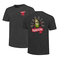 Men's Charcoal Nebraska Huskers Big & Tall Retro Character Hyper Local Core T-Shirt