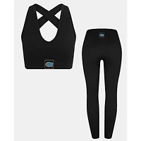 Women's KadyLuxe  Black Florida Gators Turkish Seamless Sports Bra & Legging Set