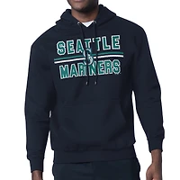 Men's Starter Navy Seattle Mariners Team Mesh Print Graphic Pullover Hoodie