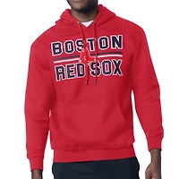 Men's Starter Red Boston Red Sox Team Mesh Print Graphic Pullover Hoodie