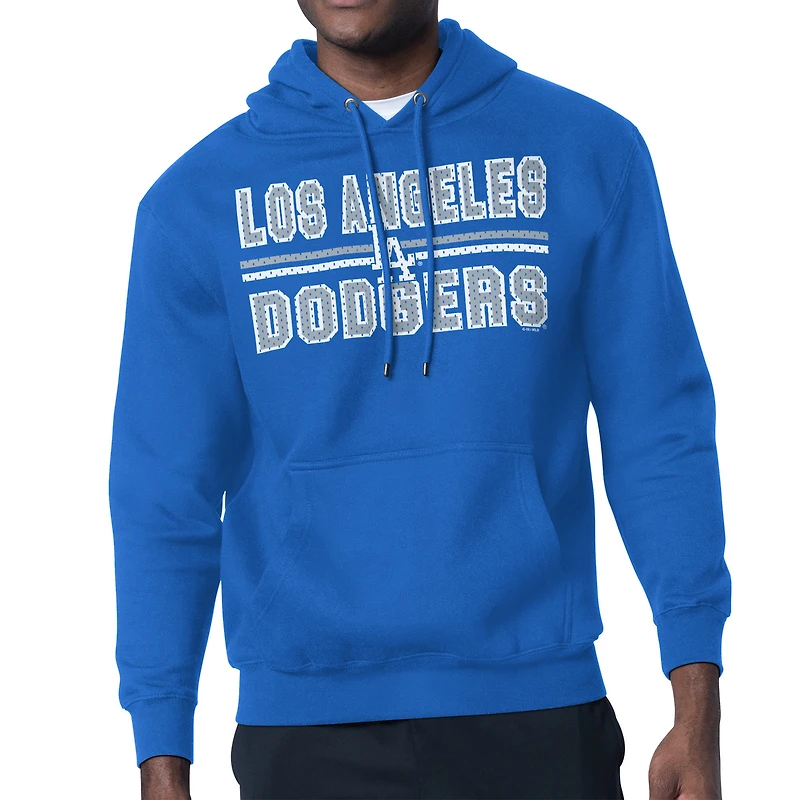 Men's Starter Royal Los Angeles Dodgers Team Mesh Print Graphic Pullover Hoodie