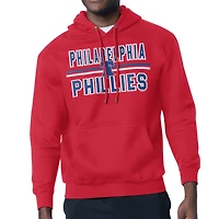 Men's Starter Red Philadelphia Phillies Team Mesh Print Graphic Pullover Hoodie
