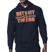 Men's Starter Navy Detroit Tigers Team Mesh Print Graphic Pullover Hoodie