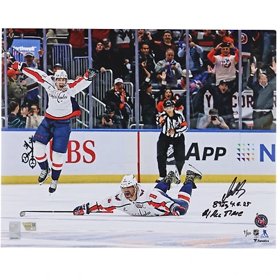 Alexander Ovechkin Washington Capitals Autographed 16" x 20" 895th Goal Celebration Photograph with Multiple Inscriptions - Limited Edition of 50