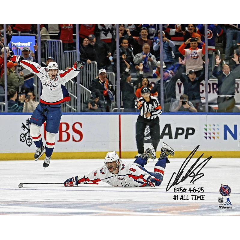 Alexander Ovechkin Washington Capitals Autographed 16" x 20" 895th Goal Celebration Photograph with Multiple Inscriptions - Limited Edition of 50