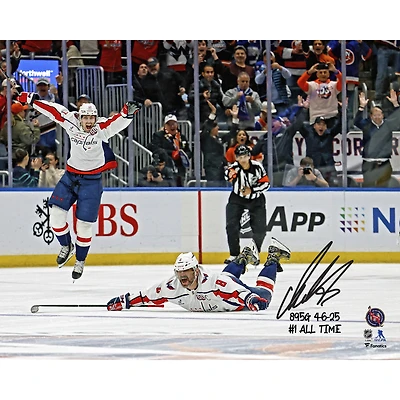 Alexander Ovechkin Washington Capitals Autographed 16" x 20" 895th Goal Celebration Photograph with Multiple Inscriptions - Limited Edition of 50