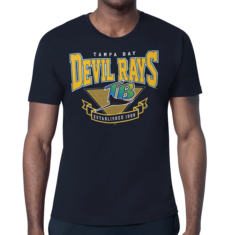 Men's Starter Black Tampa Bay Rays ‘80s Inspired T-Shirt