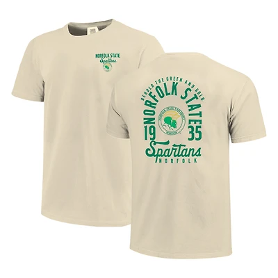Men's Cream Norfolk State Spartans Comfort Colors Mascot Overlay T-Shirt