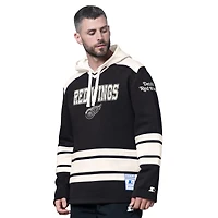 Men's Starter  Black Detroit Red Wings Slapshot Fashion Hoodie
