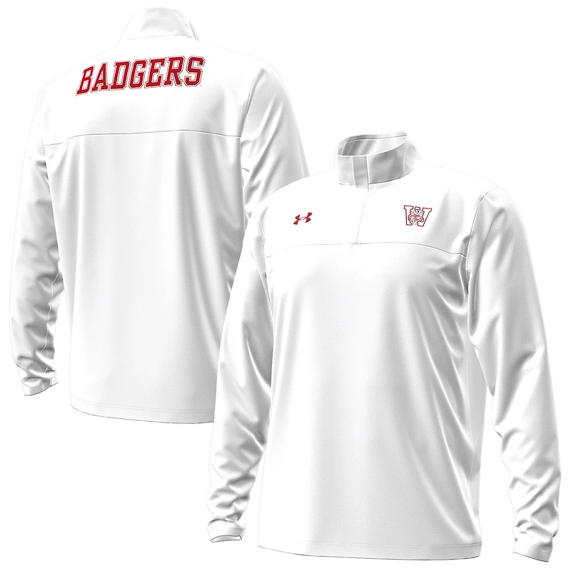 Men's Under Armour Wisconsin Badgers 1980 Throwback Game Quarter-Zip Sweatshirt