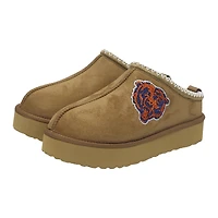 Women's Cuce  Tan Chicago Bears Chestnut Slip On Boots with Crystal Logo