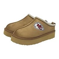 Women's Cuce  Tan Kansas City Chiefs Chestnut Slip On Boots with Crystal Logo