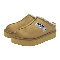 Women's Cuce  Tan Seattle Seahawks Chestnut Slip On Boots with Crystal Logo