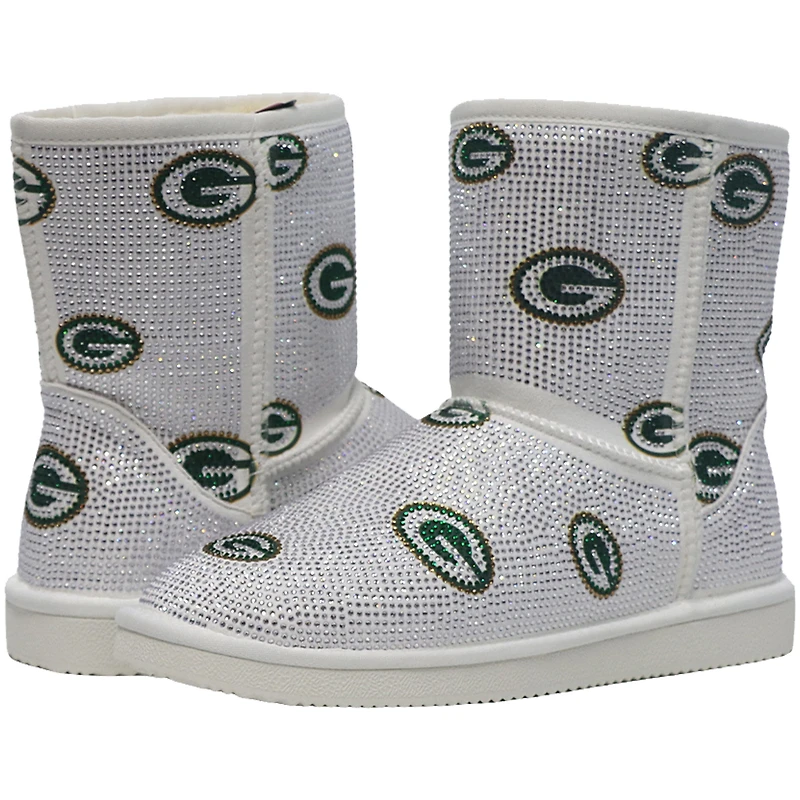 Women's Cuce  Green Bay Packers Logo Pull on Ankle Boots