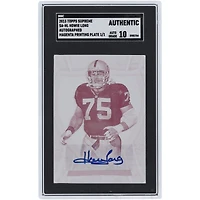 Howie Long Oakland Raiders Autographed 2013 Topps Supreme Printing Plate #SA-HL #1/1 SGC Authenticated Auto 10 Card