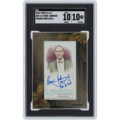 Ernie Johnson Autographed 2016 Topps Allen & Ginter Mini Framed #AGA-EJ SGC Authenticated 10/10 Card