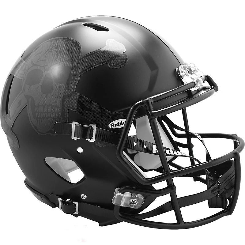 Army Black Knights Riddell Black Skull and Crossbones Speed Full-Size Authentic Football Helmet