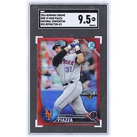 Mike Piazza New York Mets 2016 Bowman Chrome The National Red Refractor #BNR-29 #4/5 SGC Authenticated 9.5 Card