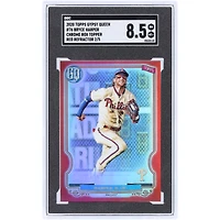 Bryce Harper Philadelphia Phillies 2020 Topps GQ Chrome Box Topper Red Refractor #76 #2/5 SGC Authenticated 8.5 Card