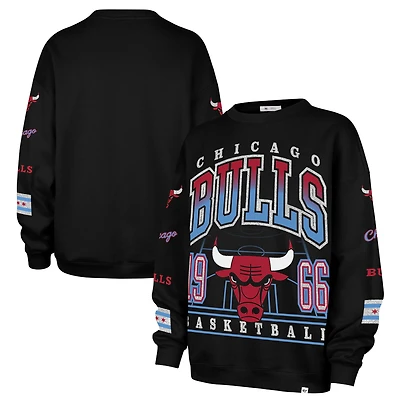 Women's '47  Black Chicago Bulls 2025/26 City Edition Go Big Oversized Sweatshirt